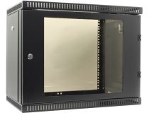 NT WALLBOX 9-63 B Шкаф 19 настенный, чёрный 9U 600x350, дверь стекло-металл