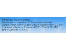 Фонарь Smartbuy SBF-26-B (налобный, 12 светодиодов, аккум+З/У)