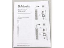 Сетевой удлинитель Defender E318 1.8м  (3 розетки) 99221 
