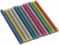 Rexant 09-1025 Клеевые стержни (12 шт, 7.4x100 мм, цветной с блёстками, 6500Па•с, 80°C)