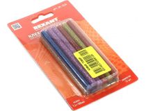 Rexant 09-1025 Клеевые стержни (12 шт, 7.4x100 мм, цветной с блёстками, 6500Па•с, 80°C)