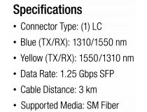 UBIQUITI UF-SM-1G-S 2 Модуля SFP (Simplex 1000BASE-BIDI, LC, SM)