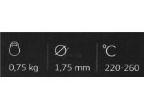 Cactus CS-3D-ABS-750-BLACK Пластик ABS чёрный, катушка, 1.75мм, 750гр