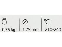 Cactus CS-3D-PLA-750-WHITE Пластик PLA белый, катушка, 1.75мм, 750гр