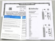 Сетевой фильтр Defender ES largo 1.8м  (5 розеток)  99497 