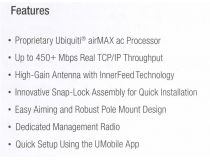 UBIQUITI LBE-5AC-Gen2 LiteBeam 5AC Outdoor PoE 5Ghz Access Point (1UTP 1000Mbps,airMAX aс, 450Mbps, 23dBi)