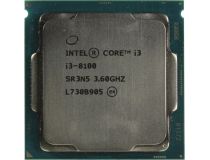 CPU Intel Core i3-8100    3.6 GHz/4core/SVGA UHD Graphics 630, 6Mb/65W/8 GT/s LGA1151