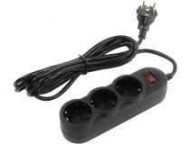 Сетевой фильтр SVEN SF-03L Black  3м (3 розетки)