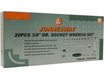 Jonnesway S04H3120S Набор головок торцевых (3/8 , 6-23 мм, 20 предметов)