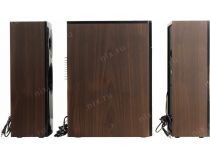 Колонки Dialog Progressive AP-250 Brown (2x15W+Subwoofer 50W,дерево, SD, USB, Bluetooth, FM, ПДУ)