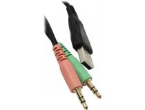 Наушники с микрофоном Bloody G300 Black-Red (шнур 1.8м, с регулятором громкости)