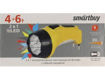 Фонарь Smartbuy  SBF-87-Y (4+6 светодиодов, аккум+З/У)