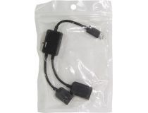 KS-is KS-333 Кабель-переходник USB AF+microUSB BF -- microUSB BM OTG