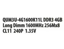 QUMO QUM3U-4G1600K11L DDR3 DIMM 4Gb  PC3-12800 CL11, Low Voltage
