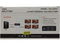 4-Port Video Splitter (VGA15F+4xVGA15F) + б.п.