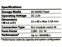 SSD 256 Gb M.2 2280 M Transcend MTE110S  TS256GMTE110S  3D TLC