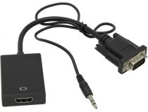 Кабель-адаптер VGA(15M)+audio--  HDMI (F) (питание miсroUSB)