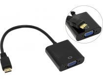 Кабель-адаптер miniHDMI --  VGA(15F)+audio