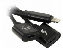 KS-is KS-355B Кабель-разветвитель Lightning(M) --  Lightning(F)power + Lightning(F)audio
