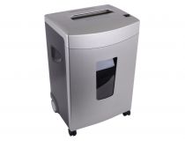 OK0210S220 Шредер Office Kit S220 2x9 (секр.P-4)/фрагменты/14лист./32лтр./скрепки/скобы/пл.карты/CD