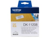 Термотрансферная лента Brother DK-11208 (38мм x 90мм, 400 этикеток, Black on White)