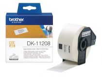 Термотрансферная лента Brother DK-11208 (38мм x 90мм, 400 этикеток, Black on White)