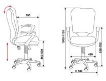 Бюрократ CH-540AXSN/26-28 Кресло (чёрный)