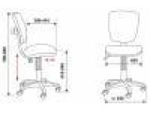 Кресло Бюрократ CH-204NX/26-22 красный 26-22