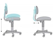 Кресло детское Бюрократ CH-W201NX/15-48 серый 15-48