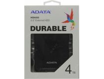 ADATA AHD650-4TU31-CBK HD650 Black USB3.1 Portable 2.5  HDD 4Tb EXT (RTL)