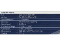 Arctic ACFAN00135A P12 Value Pack (3пин, 120x120x25мм, 1800об/мин, уп 5 шт)