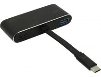 Кабель-адаптер USB-C - HDMI(F)+VGA(15F)+audio+USB3.0+USB-C port