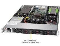 SuperMicro 1U 1019GP-TT (LGA3647, C621, 3xPCI-E, SVGA, SATA RAID, 6xHS SATA, 2x10GbLAN, 6DDR4 1400W)