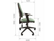  7022357 Офисное кресло Chairman 661 15-21 чёрный SL