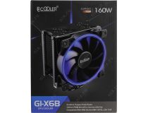 PCCooler GI-X6B Cooler (4пин, 775/1155, 26.5дБ, 1000-1800 об/мин, Al+тепл.трубки)