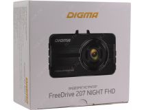 Digma FreeDrive 207 Night FHD Black (1920х1080, 150°, LCD 3 ,G-sens, microSDHC, USB, мик, Li-Ion)