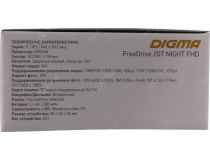 Digma FreeDrive 207 Night FHD Black (1920х1080, 150°, LCD 3 ,G-sens, microSDHC, USB, мик, Li-Ion)