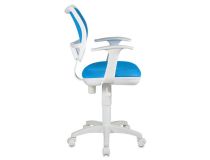 Кресло детское Бюрократ CH-W797/LB/TW-55 спинка сетка голубой сиденье голубой TW-55 (пластик белый)