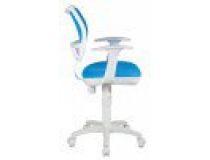 Кресло детское Бюрократ CH-W797/LB/TW-55 спинка сетка голубой сиденье голубой TW-55 (пластик белый)