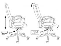 Кресло руководителя Бюрократ CH-808AXSN/G темно-серый 3C1