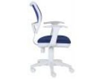 Кресло детское Бюрократ CH-W797/BL/TW-10 спинка сетка синий сиденье синий TW-10 колеса белый/синий (пластик белый)