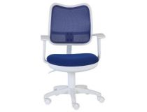 Кресло детское Бюрократ CH-W797/BL/TW-10 спинка сетка синий сиденье синий TW-10 колеса белый/синий (пластик белый)