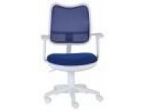 Кресло детское Бюрократ CH-W797/BL/TW-10 спинка сетка синий сиденье синий TW-10 колеса белый/синий (пластик белый)