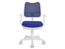 Кресло детское Бюрократ CH-W797/BL/TW-10 спинка сетка синий сиденье синий TW-10 колеса белый/синий (пластик белый)
