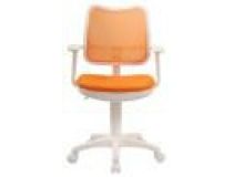 Кресло детское Бюрократ CH-W797/OR/TW-96-1 спинка сетка оранжевый сиденье оранжевый TW-96-1 колеса белый/оранжевый