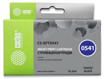Картридж струйный Cactus CS-EPT0541 черный (16.2мл) для Epson Stylus Photo R800/R1800