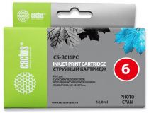 Картридж струйный Cactus CS-BCI6PC светло-голубой (12мл) для Canon BJC-8200; PIXMA MP750, MP760, MP780, iP4000, iP5000/