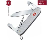Нож перочинный Victorinox Pioneer Alox (0.8201.26) 93мм 8функций серебристый карт.коробка