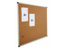 Демонстрационная доска Rocada 6204 пробковая 90x120см алюминиевая рама