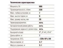 ЗУБР Мастер НПГ-М1-900 Насос погружной для грязной воды (900Вт, 230л/мин, 9м, шнур 7м)